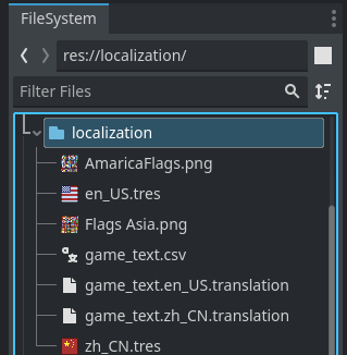 localization 目录文件